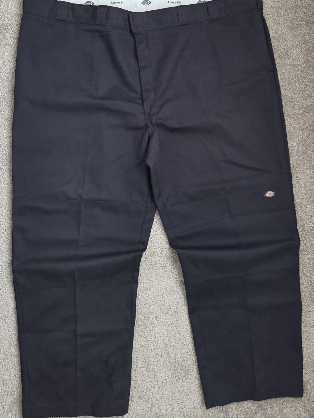 Dickies Vintage Black Double Knew Work Pants Men's 52 x 30